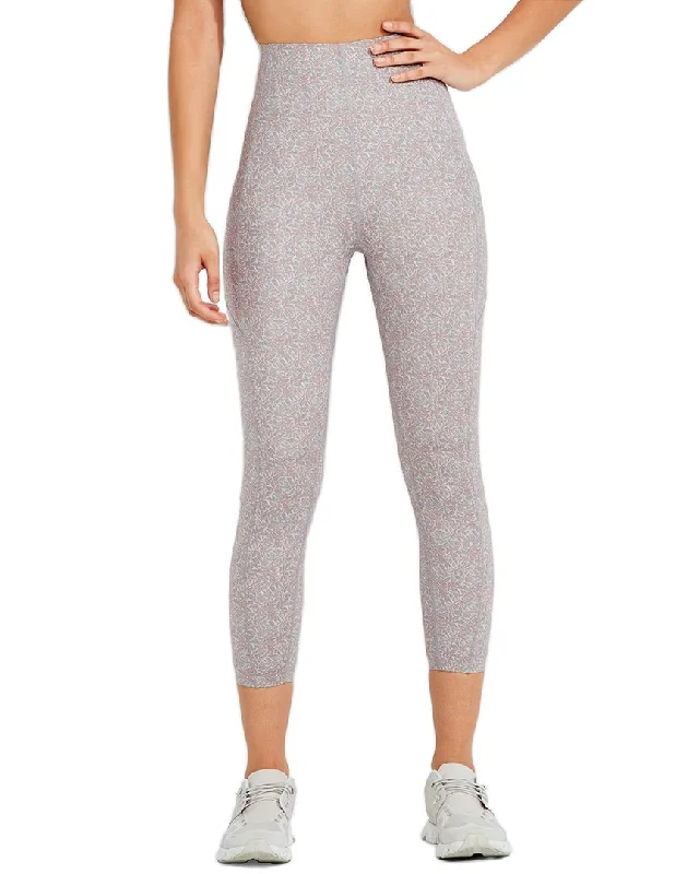 Nic+Zoe Flexfit Glowing Vines Crop Pocket Legging Cozy Ribbed Leggings