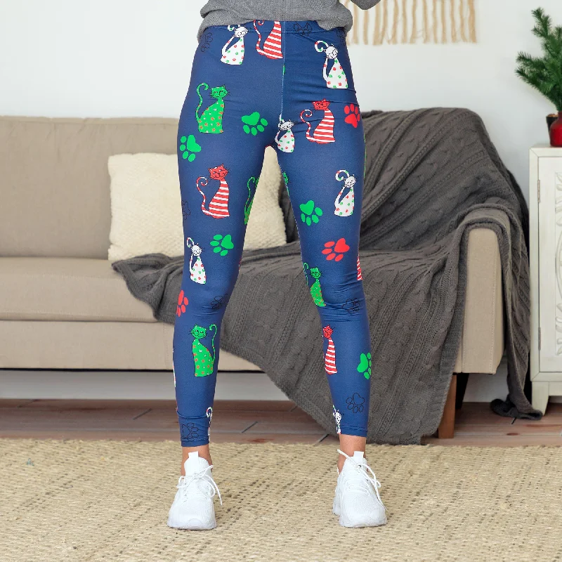 Pawsitively Comfy Holiday Pets Leggings Trendy Ombre Effect Leggings