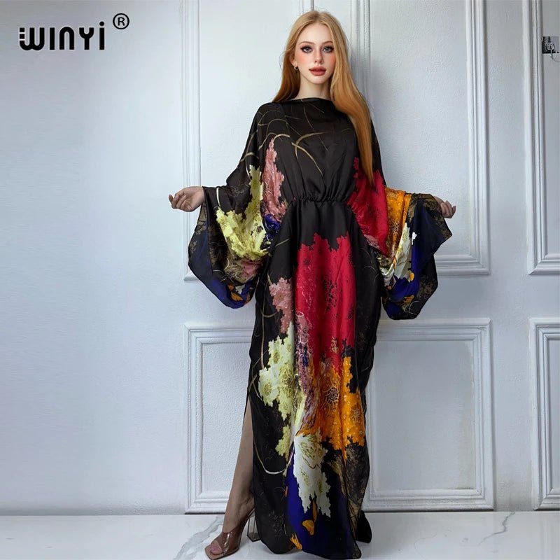Sexy African Summer Dress - Beachwear Bikini Cover-Up Robe for Women, Long Party Dresses & Summer Outfits Tunics Polka dots