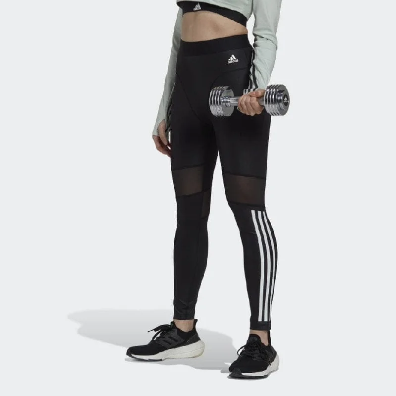 Adidas Hyperglam 3-stripes 7/8 Leggings Comfortable Stretch Leggings