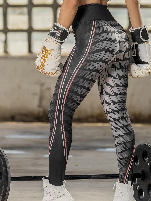 Women Chic Print Sports Yoga Leggings Fitness Pants Trendy Sporty Compression Leggings