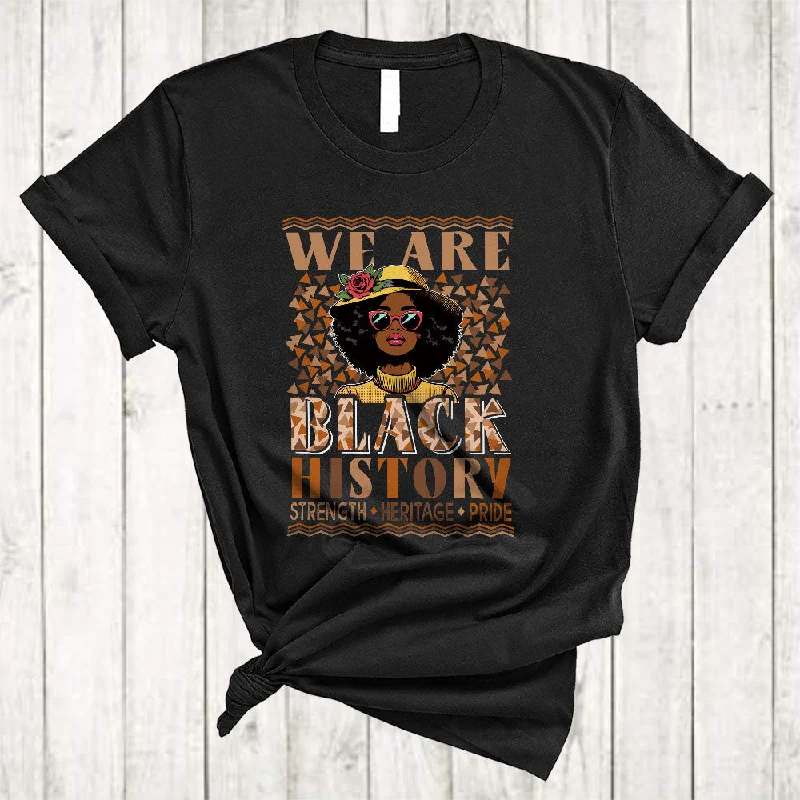 We Are Black History, Wonderful Black History Month Proud African American, Women Afro Pride T-Shirt Silk Blend Satin Velvet