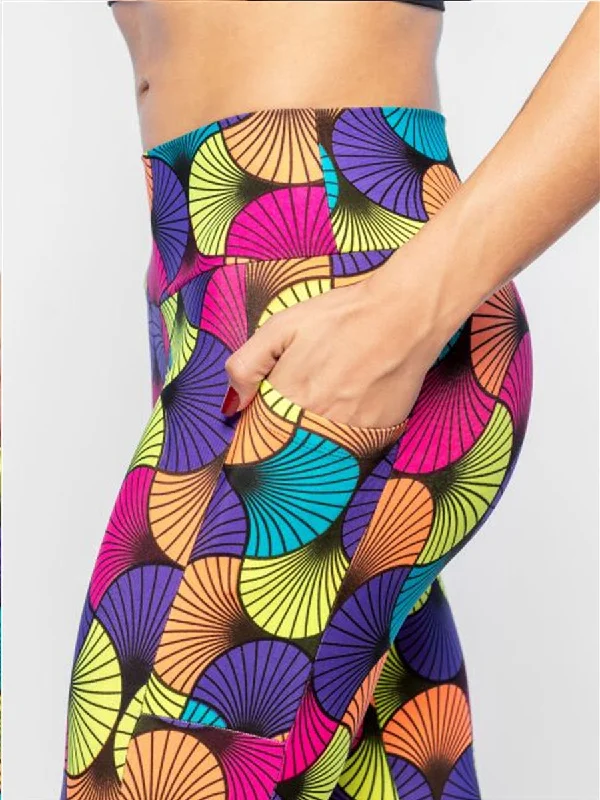 Yoga Running Fitness Sports Printed Quick Drying Leggings Fashionable Smooth Fit Leggings