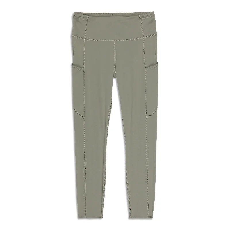 Fast And Free High Rise Legging - Resale Stylish Side-Stripe Leggings