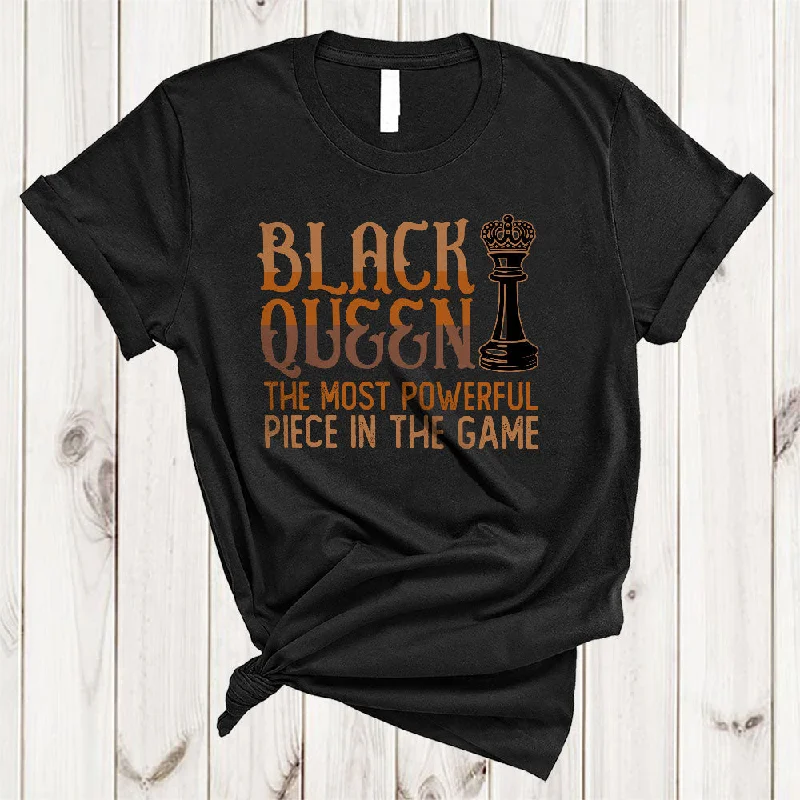 Black Queen Definition Powerful Piece In The Game, Cool Chess Player Women, African American Melanin T-Shirt Chenille Blend Fleece Blend Nylon Blend