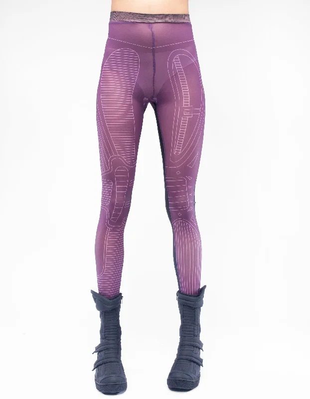 LEGGINGS GRID MODULAR Comfortable Slip-On Compression Leggings
