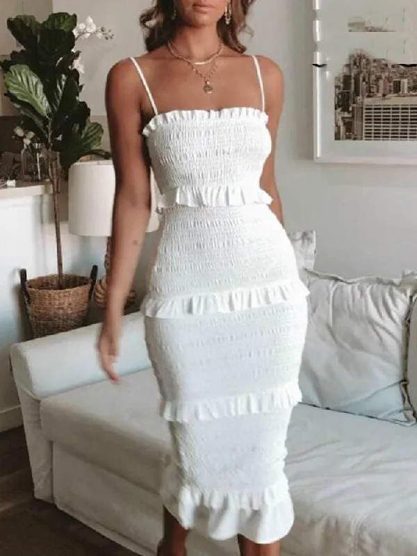 ASHORESHOP Summer Fashion Sling Long Dress Women 2023 Casual Party Dress sweetheart Neckline Romantic