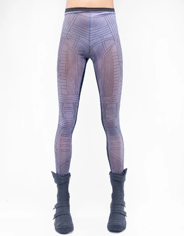 LEGGINGS PURPLE MODE Fashionable Stretchy Fit Leggings