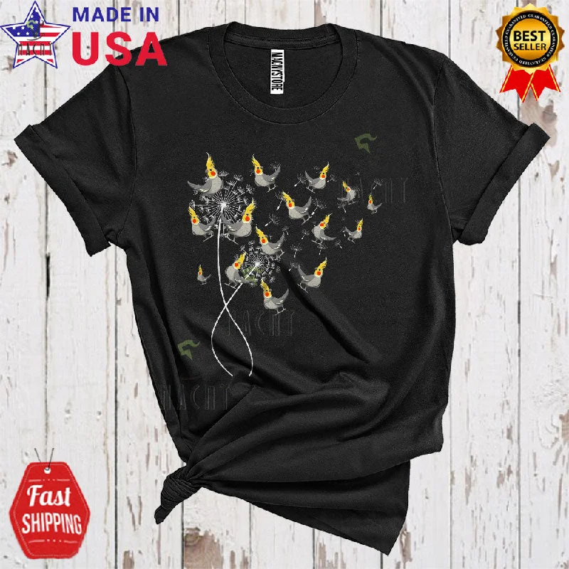 Dandelion Cockatiel Cute Funny Flower Collection Women Bird Animal Lover T-Shirt Fashionable Trendy Casual