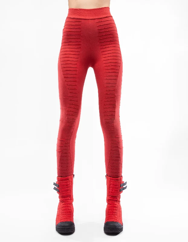 LEGGINGS RED LINE Trendy Minimalist Leggings