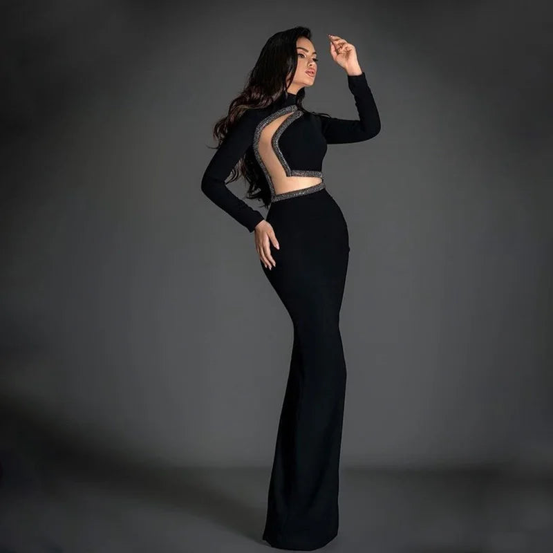 مجموعة أروين ARWEN & AJH GROUP   Bodycon Fishtail Evening Dress Sexy Party Dress Mesh Perspective Party Prom Evening Dress Tunics Canvas sturdy