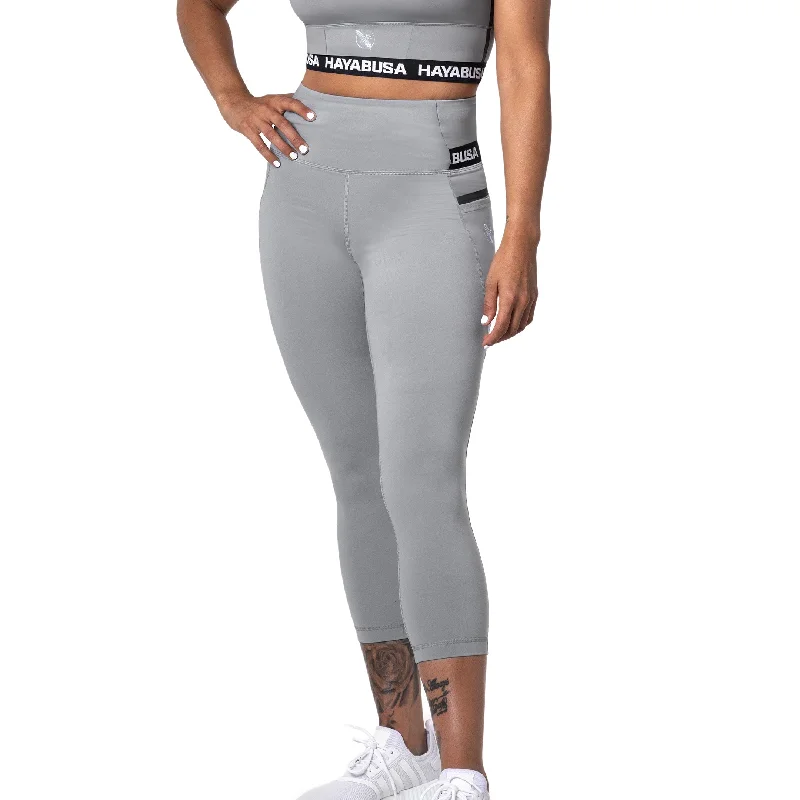 Hayabusa Women’s High Rise 3/4 Leggings Elegant Shiny Black Leggings