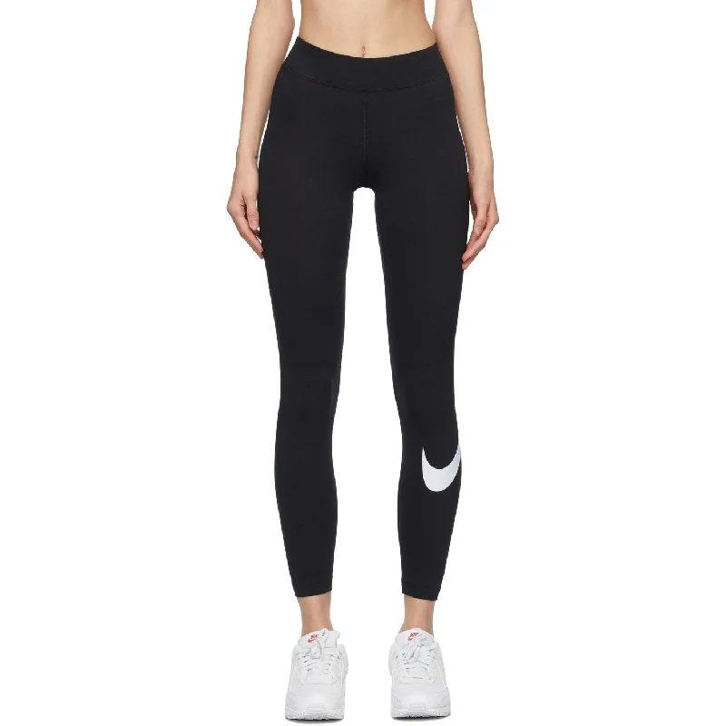 Sportswear Essential Leggings Swoosh (Black) Comfortable Yoga Tights Leggings