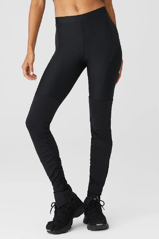 Airlift High-Waist Street Goddess Legging - Black Cozy Ribbed Leggings