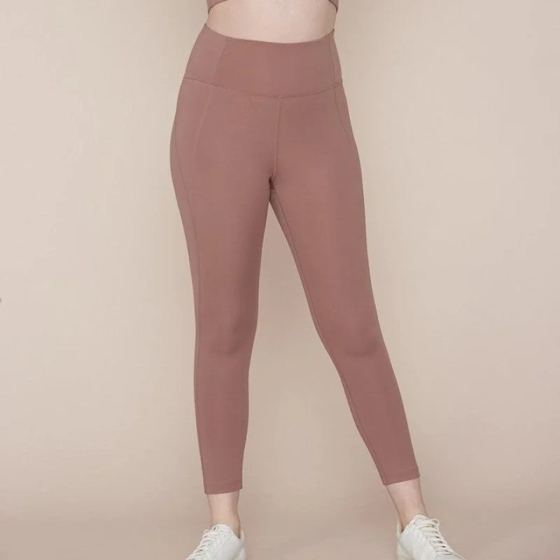 High Rise Compressive Legging (Quartz) Trendy Side-Pocket Leggings