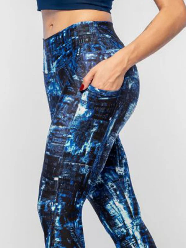 Sport Running Fitness Yoga Printed Leggings Trendy Seamless Fit Leggings
