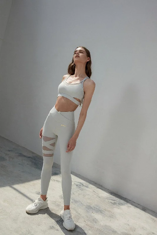 Training Mesh Legging Trendy Colorblock Print Leggings