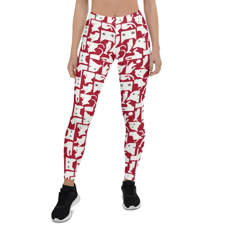White Cat Women's Leggings Cozy Warmth Leggings