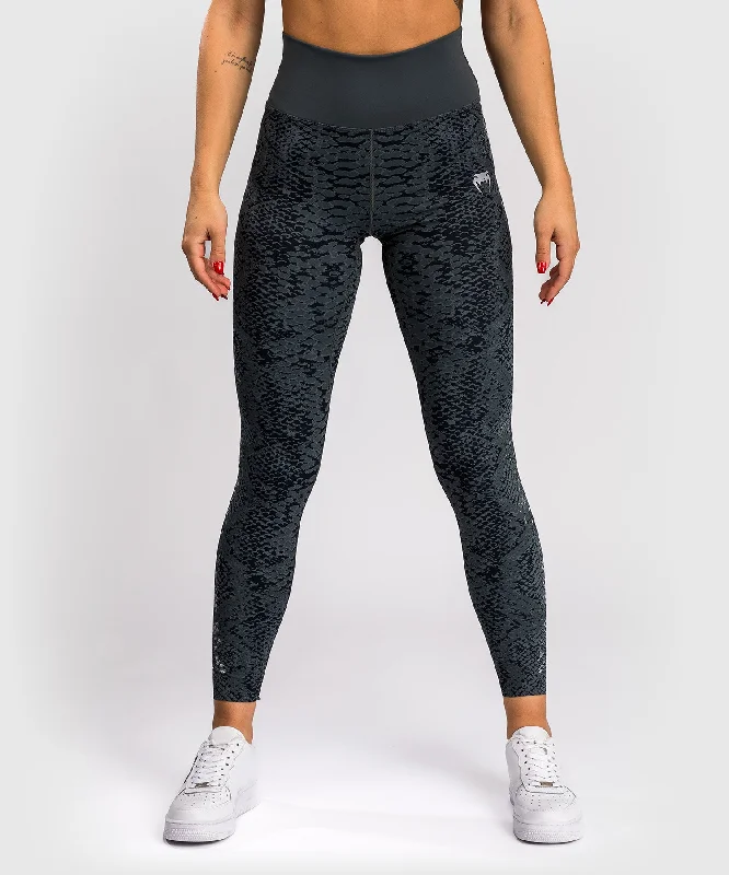 Venum Amazonia Women’s Full Length Leggings - Dark Grey Comfortable Ribbed Sports Leggings