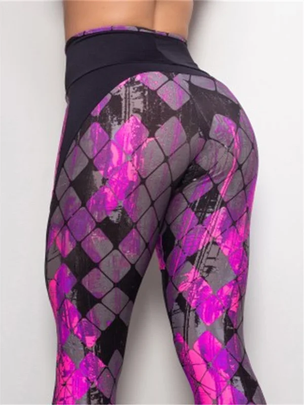 Quick-Drying Yoga Running Sports Printed Leggings Cozy Lounge Pants Leggings