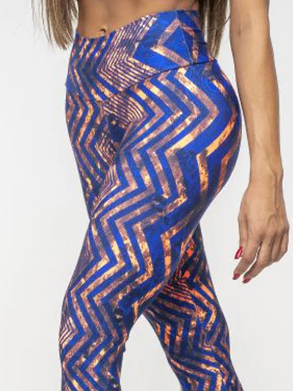 Quick Drying Yoga Running Fitness Sports Printed Leggings Trendy Adjustable Waist Leggings