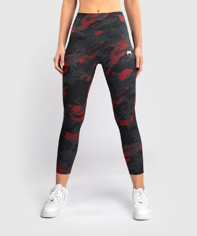 Venum x Sophia Rose Women’s 7/8 Leggings - Urban Red Camo Trendy Cut-Out Activewear Leggings