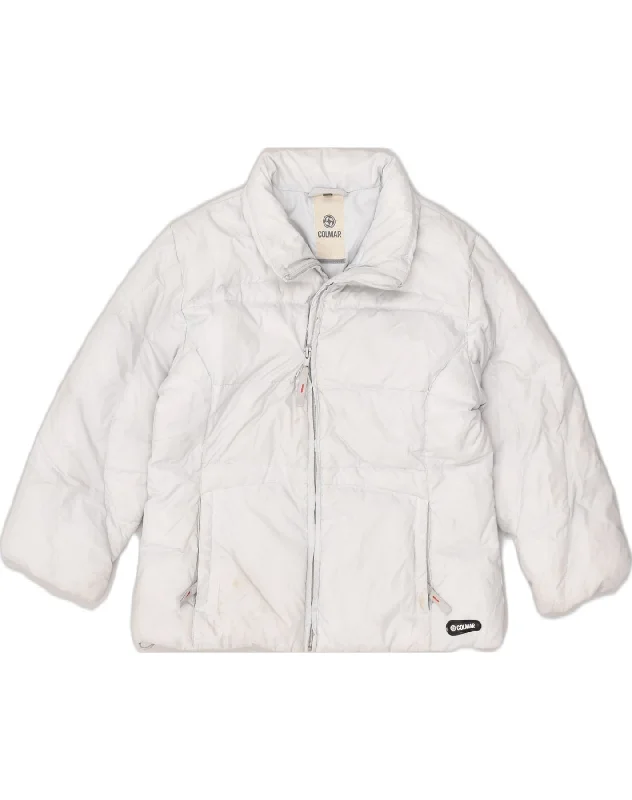 COLMAR Womens Padded Jacket IT 34 2XS White Polyester Bomber Jacket Anorak Windbreaker