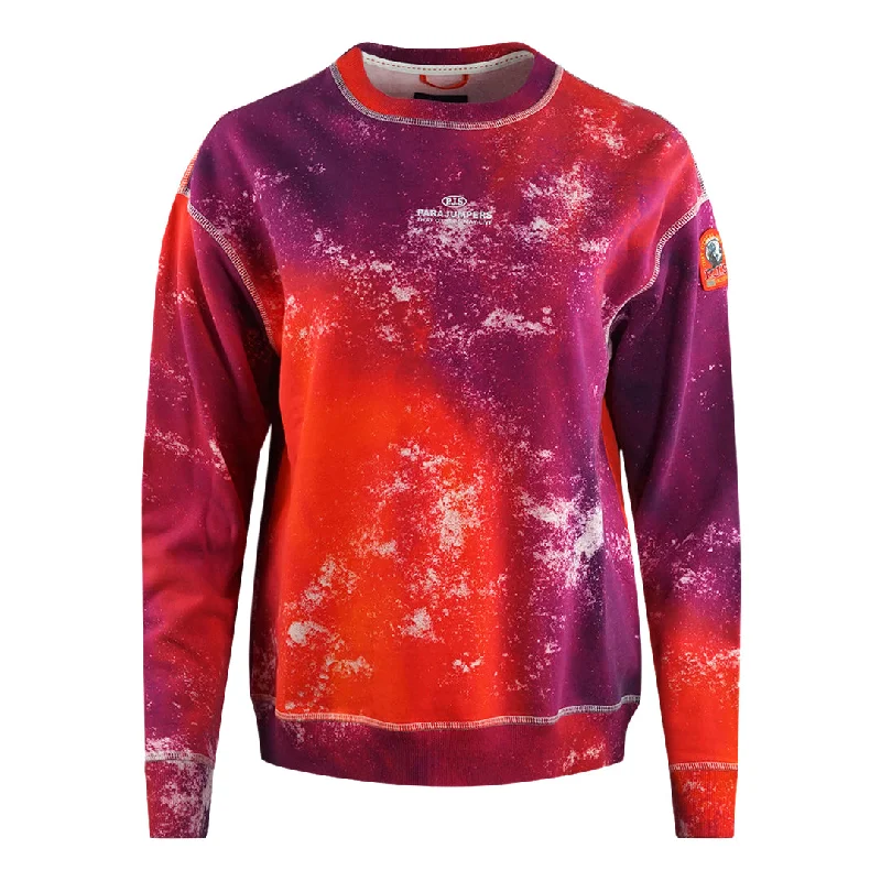 Parajumpers Augusta Carrot Snow Print Purple Sweatshirt Hoodie Sweatshirt Pullover