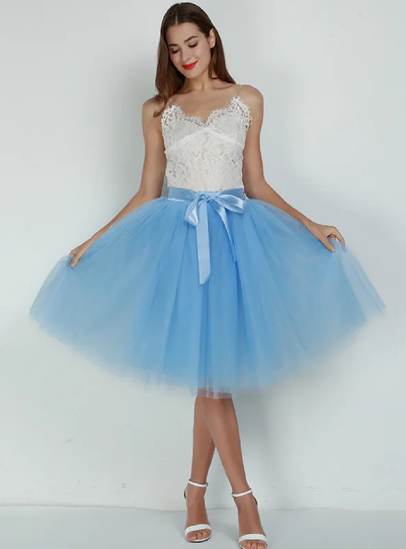 Lake Blue 7 Layers Tulle Tutu Skirt tulle skirt dreamy