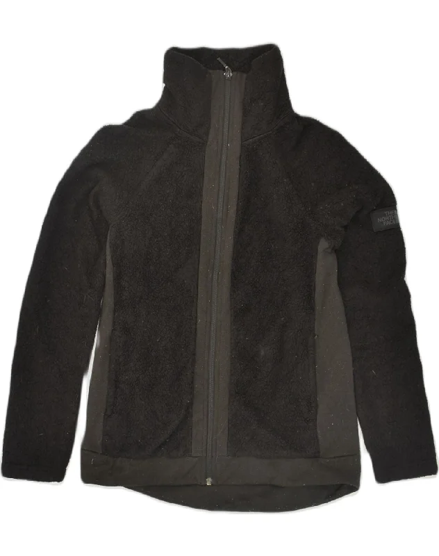 THE NORTH FACE Womens Fleece Jacket UK 8 Small Black Polyester Quilted Jacket Puffer Jacket Insulated Jacket