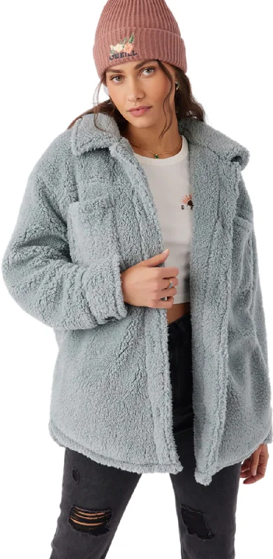Heath Solid Oversized Fleece Jacket - Women's|-|Manteau en molleton surdimensionnée unie Heath - Femme Oversized Jacket Tailored Jacket Straight Jacket