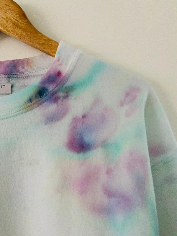 Pastel Watercolor Sweatshirt Cotton Hoodie Fleece Lining Warmth