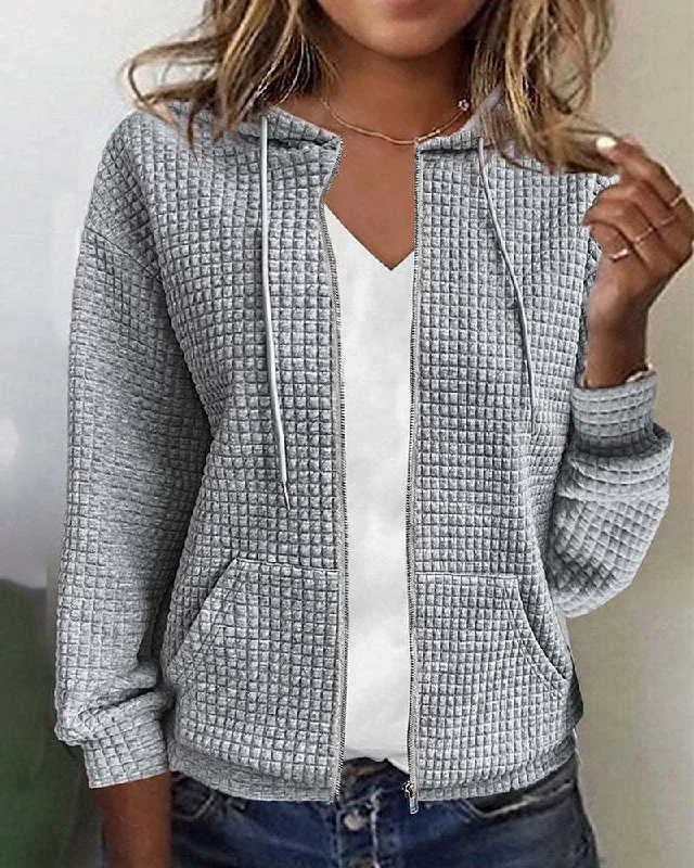 Sandra® | Casual jacket with pocket in solid color Jersey Jacket Tulle Jacket Batik Jacket