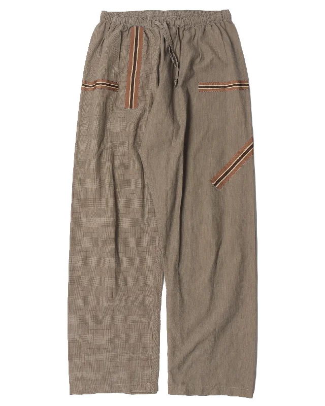 Cotton Plaid Pant Comfortable Denim Trousers