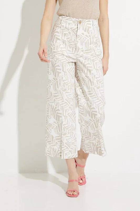 Women's Joseph Ribkoff | Palm Print Wide Leg Pants | Moonstone Comfortable Maternity Pants