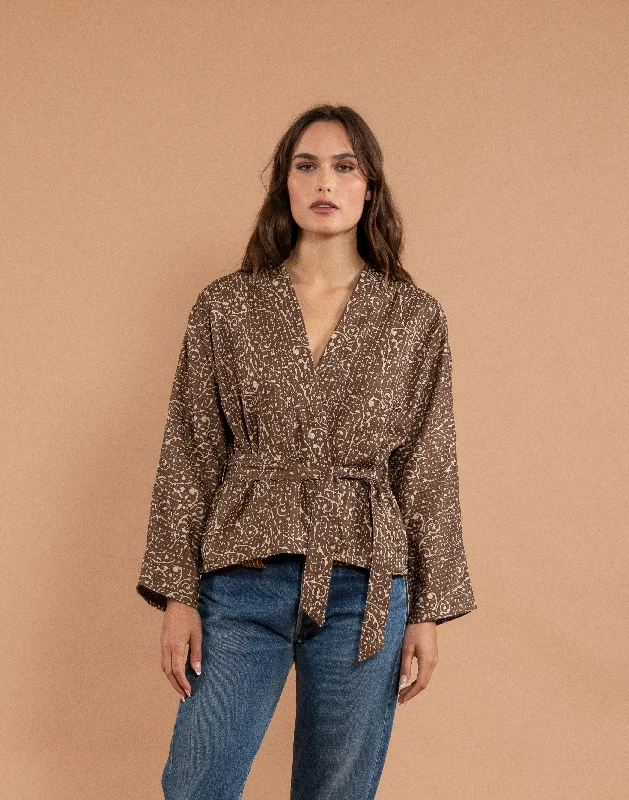 Divya Quilted Kimono Jacket Lace Jacket Ribbed Jacket Sequined Jacket
