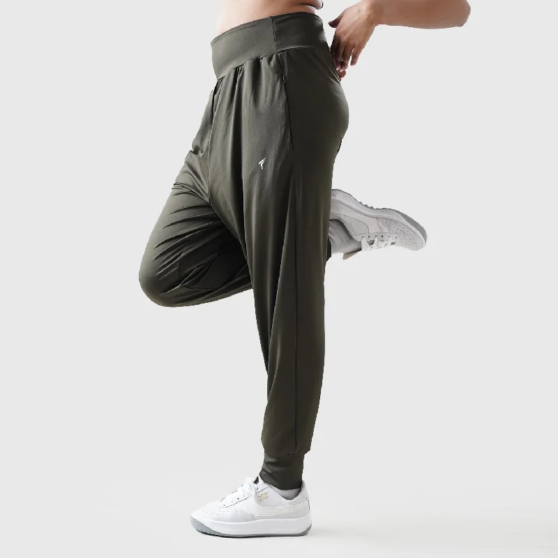 Tf-Premium Olive Yoga Pants Relaxed Lounge Trousers