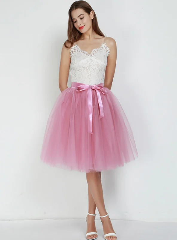 Rubber Red 7 Layers Tulle Tutu Skirt vintage skirt charm