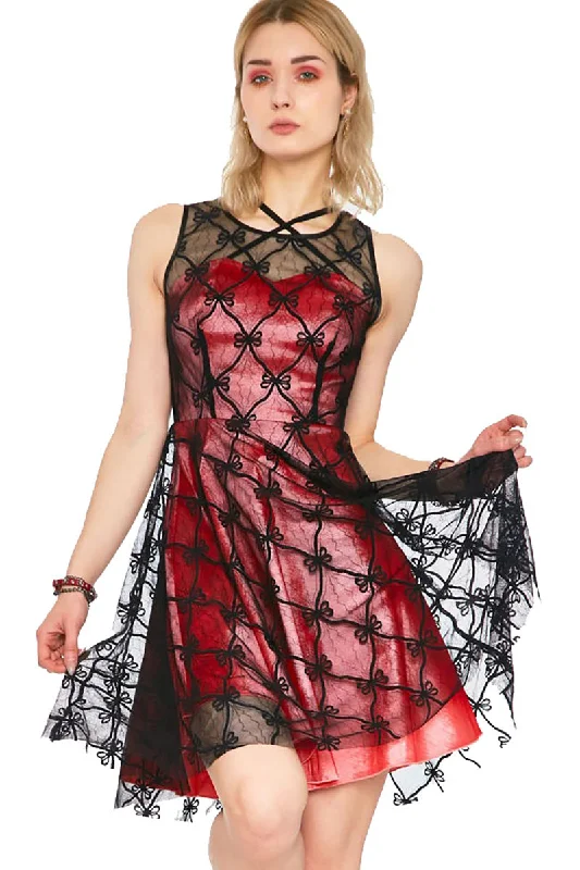 Jawbreaker Fire Edge Lace Dress Tunics Versatile functional