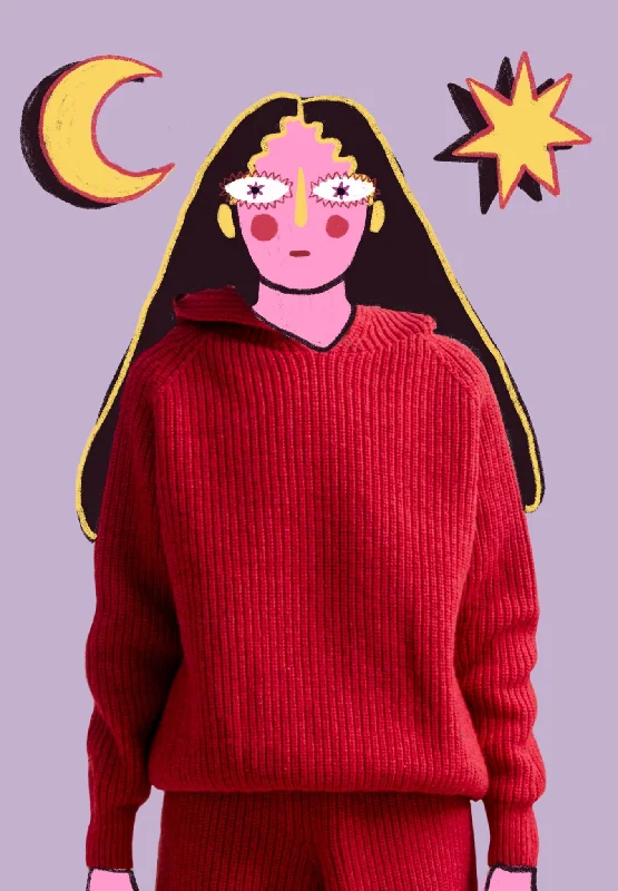 RED MEA HOODIE Hoodie with High-Low Hem Asymmetrical Trendy
