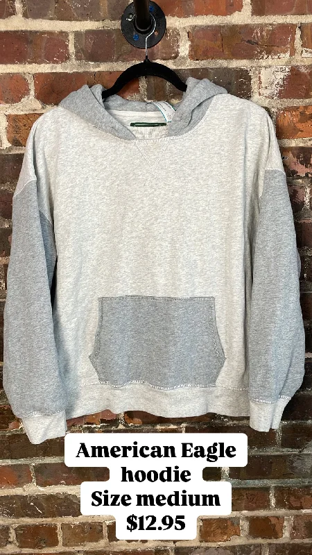 American Eagle hoodie Hoodie with Mock Neck Collared Structured