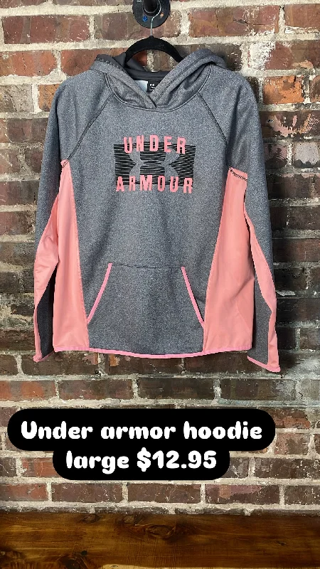 Under armor hoodie Hoodie with Hem Raw Edge Edgy Unfinished