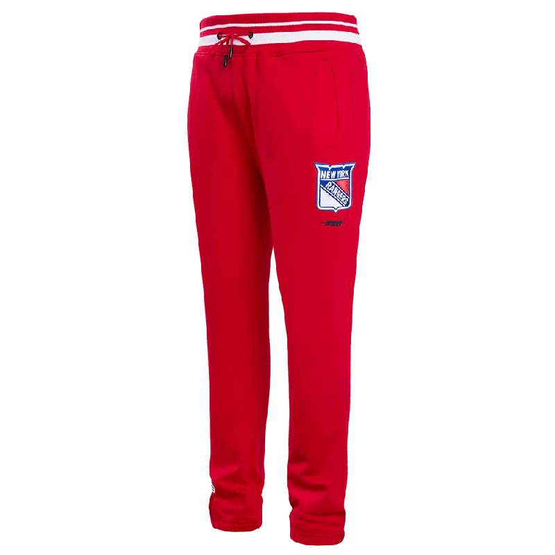 PANTS NHL NEW YORK RANGERS SCRIPT TAIL Trendy Wide-Legged Trousers
