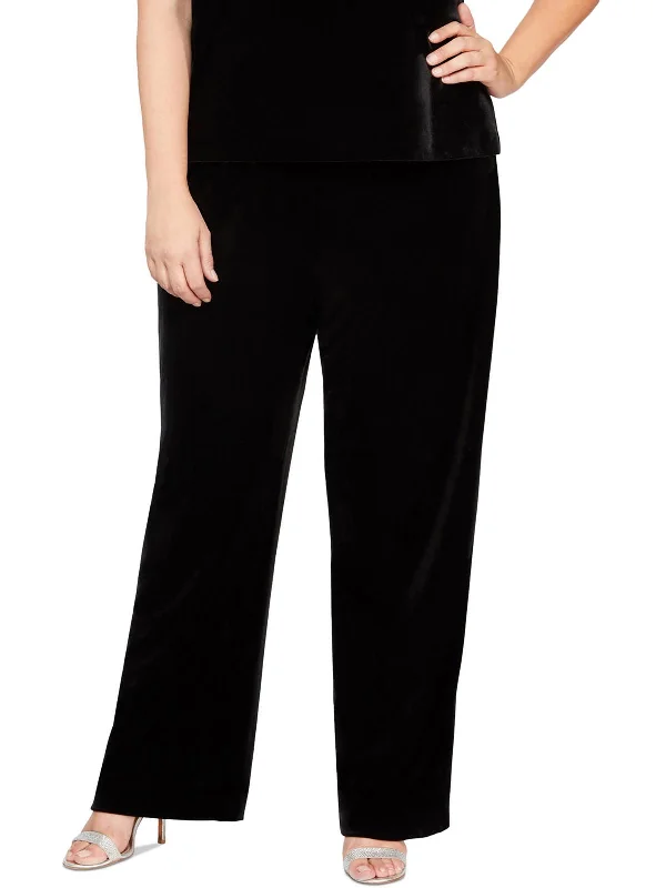 Plus Womens Velvet High Rise High-Waist Pants Comfortable Jogging Pants