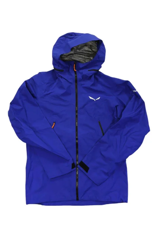Salewa Mens Ortles 3L Gtx Jacket Boat Neck Shawl Collar Notched Collar