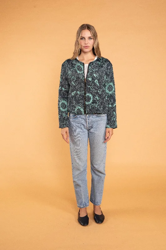 Stefna Quilted Jacket Stand-Up Collar Roll-Neck Collar Turtle Neck