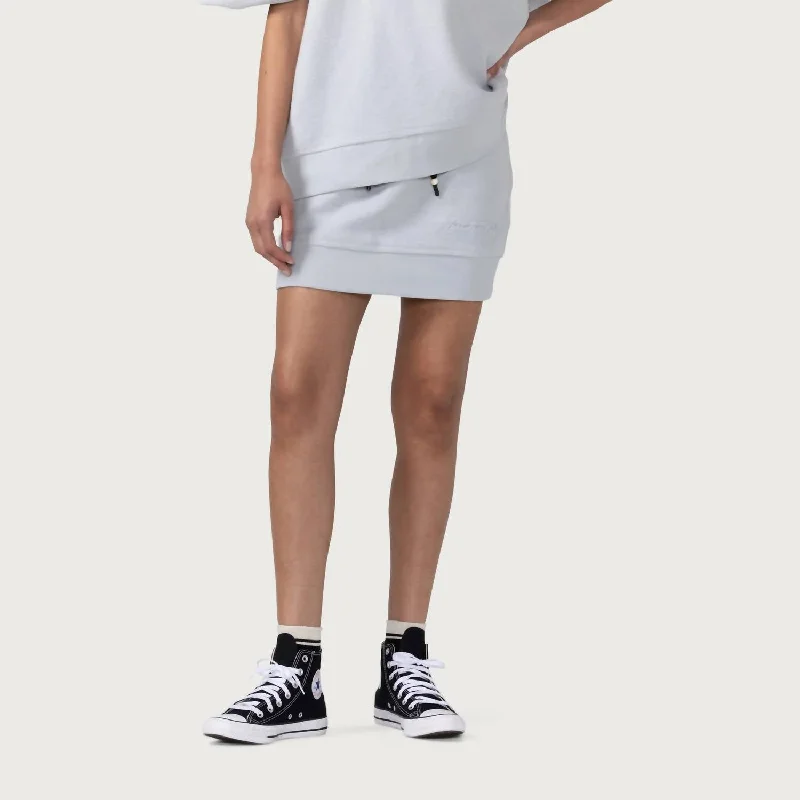 Terry Skirt In Stone slim fit skirt