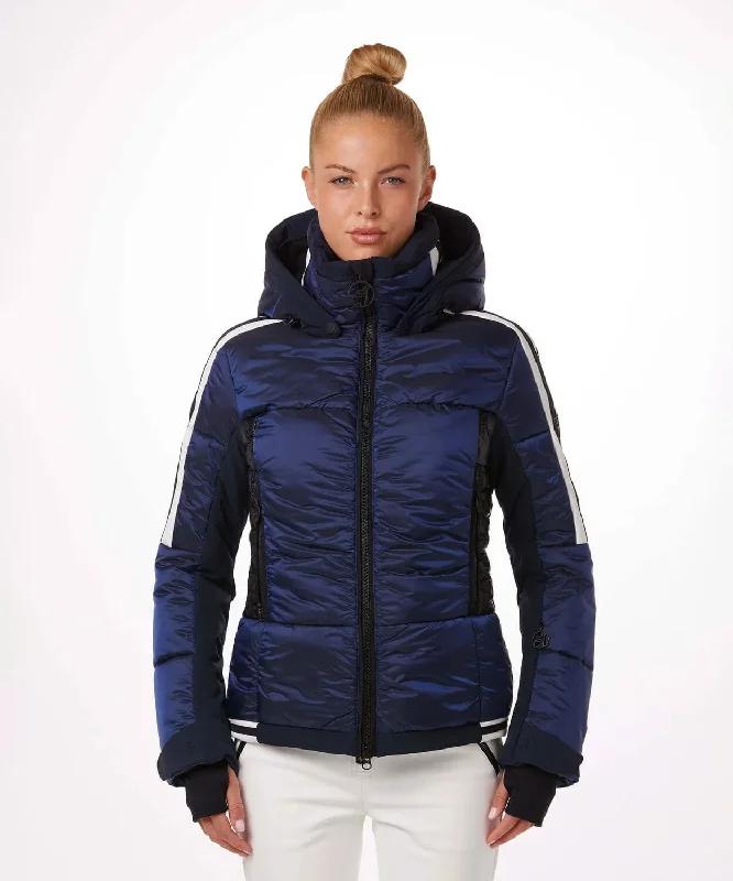 Women's Odile Blacktone Ski Jacket Ribbed Jacket Pleated Jacket Ruffled Jacket