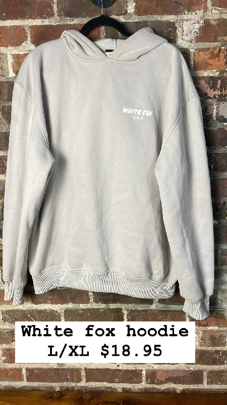 White fox hoodie Hoodie Crop Top Short Trendy