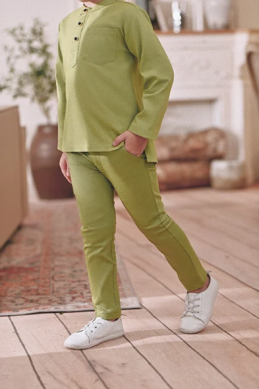 The Perfect Slim Fit Pants - Lawn Green Cozy Fitted Pants